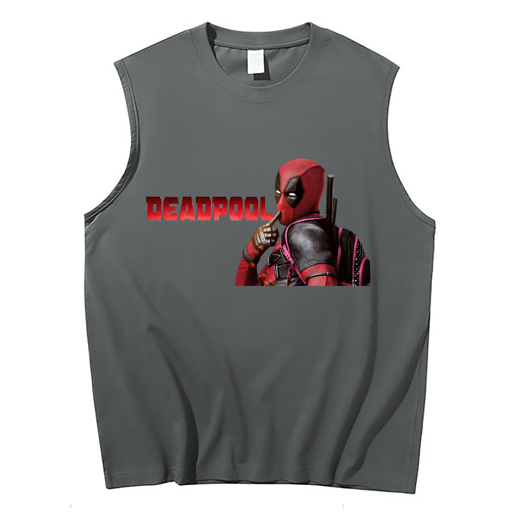 （画像用） Deadpool デッドプール コットン100％タンクトップ（フロントプリント）